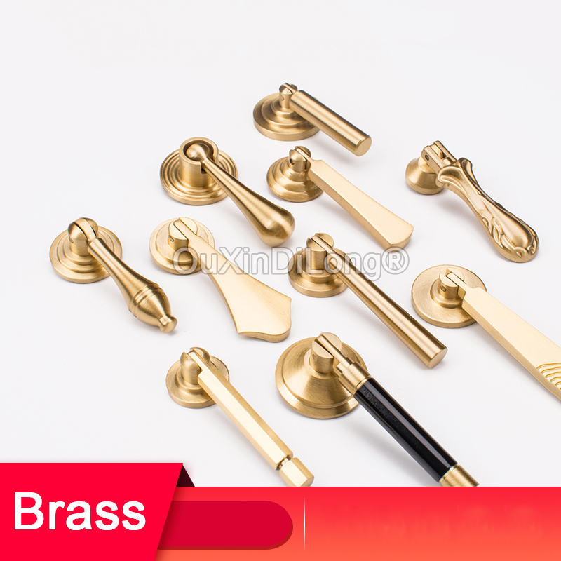 Furniture Hardware Drop Pulls - 1 Peça Puxadores de Latão Estilo