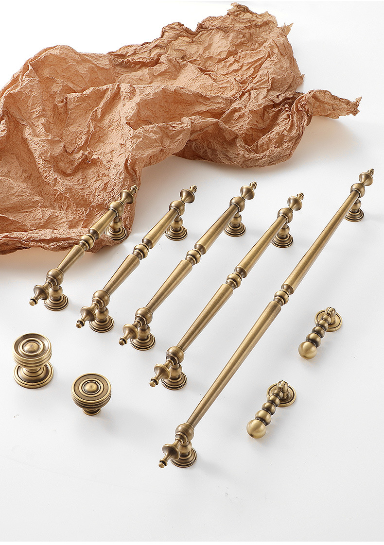 Furniture Hardware Drop Pulls - Armário de latão sólido gota puxar