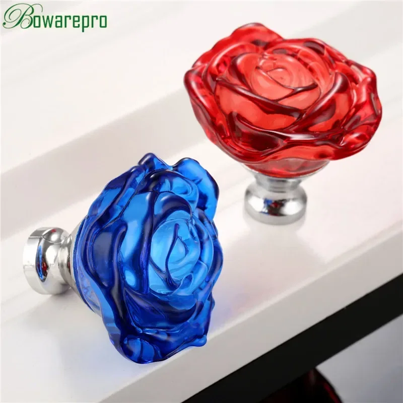 Furniture Hardware Jig - Bowarepro 50mm cristal rosa alça de