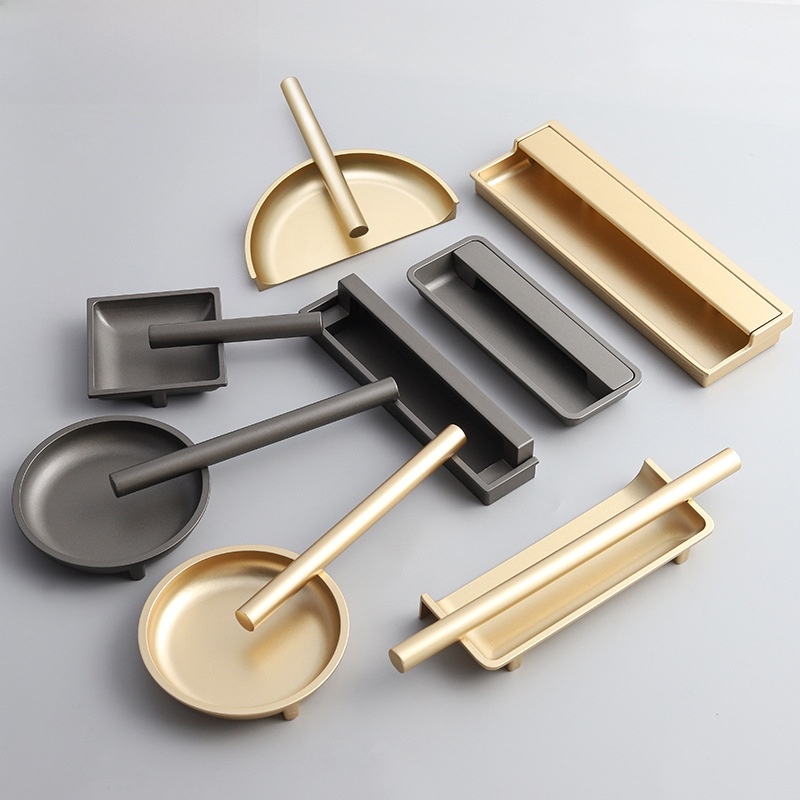 Furniture Hardware Types - Puxadores Embutidos Invisíveis Ocultos de Liga