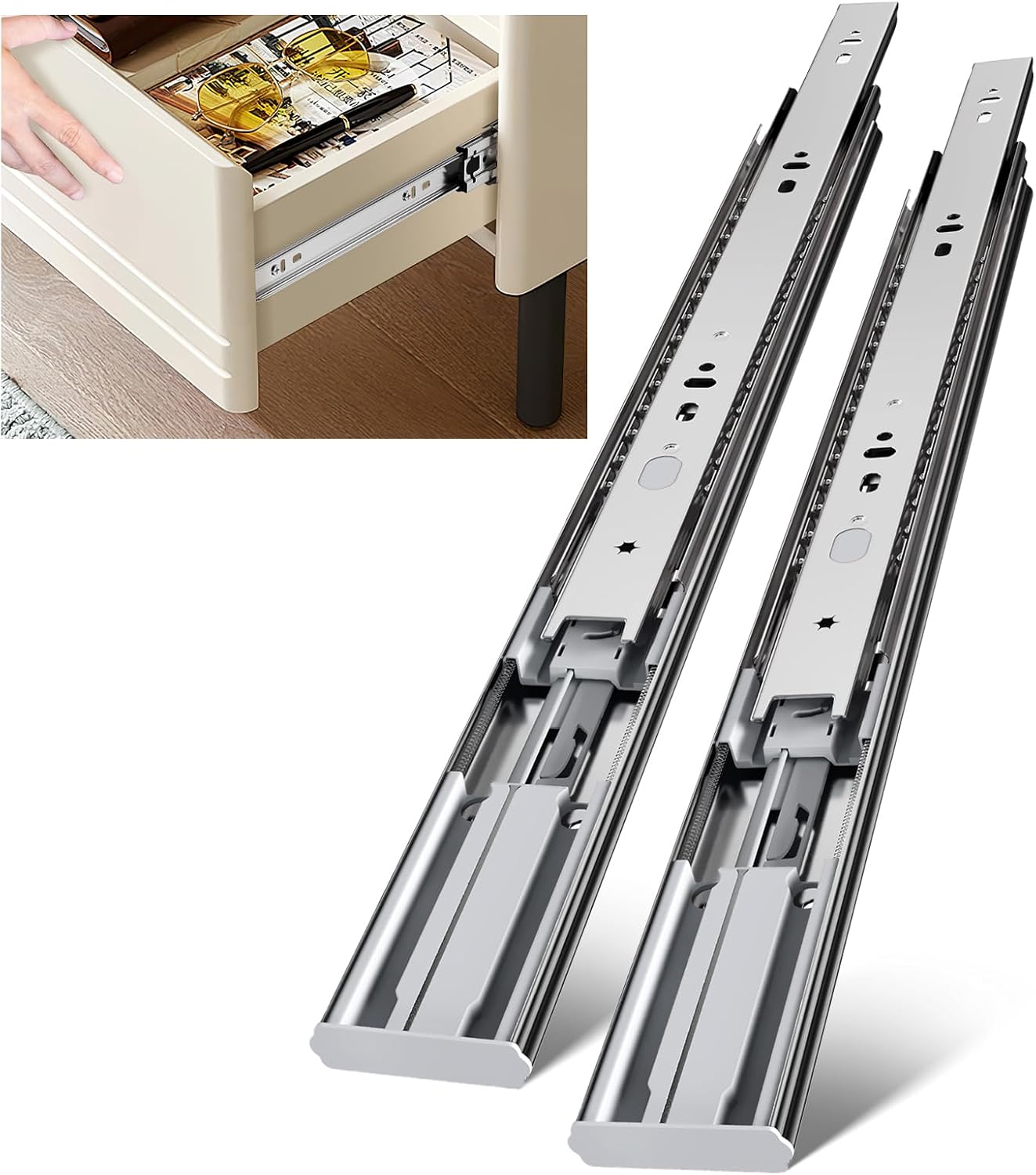 Drawer Slide Pair - Corrediças de Gaveta de Montagem Lateral