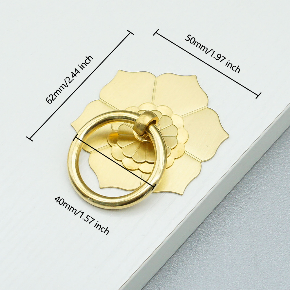 Anel de cabide floral de latão - Furniture Hardware Drop Pulls avaliação e preço