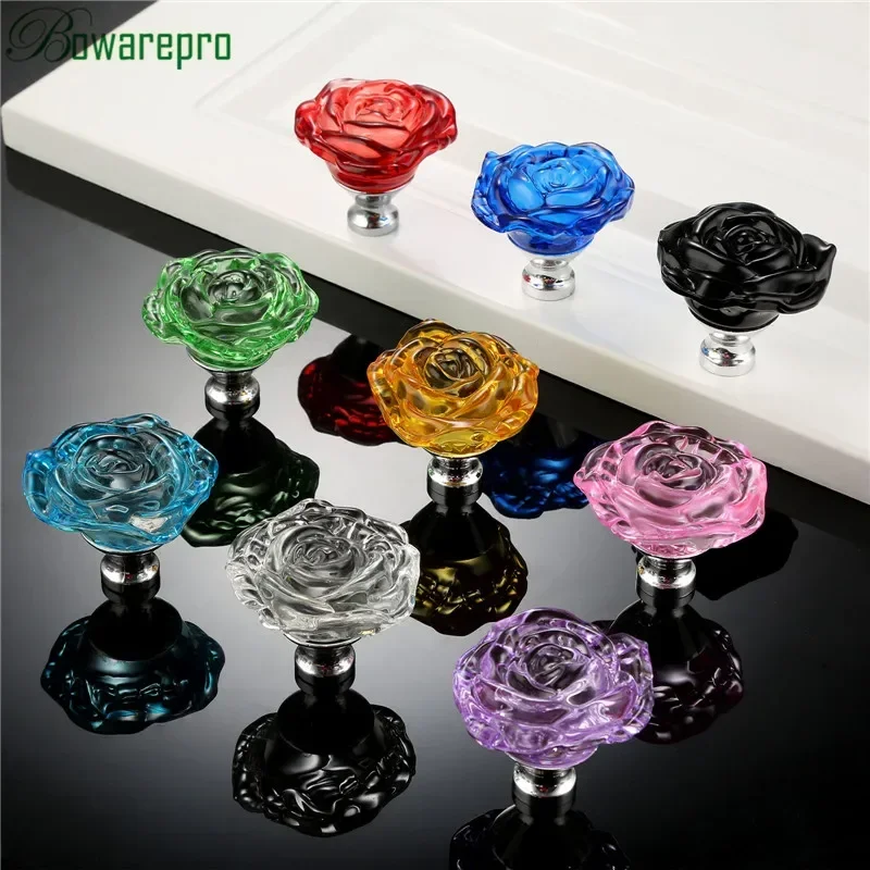 Bowarepro 50mm cristal rosa al - Furniture Hardware Jig avaliação e preço