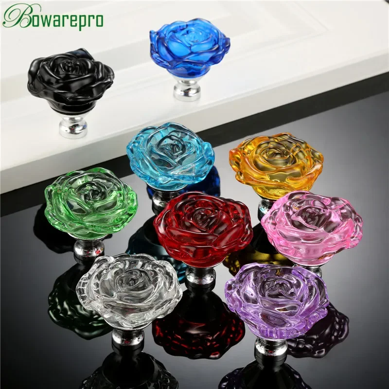 Bowarepro 50mm cristal rosa al - Furniture Hardware Jig avaliação e preço