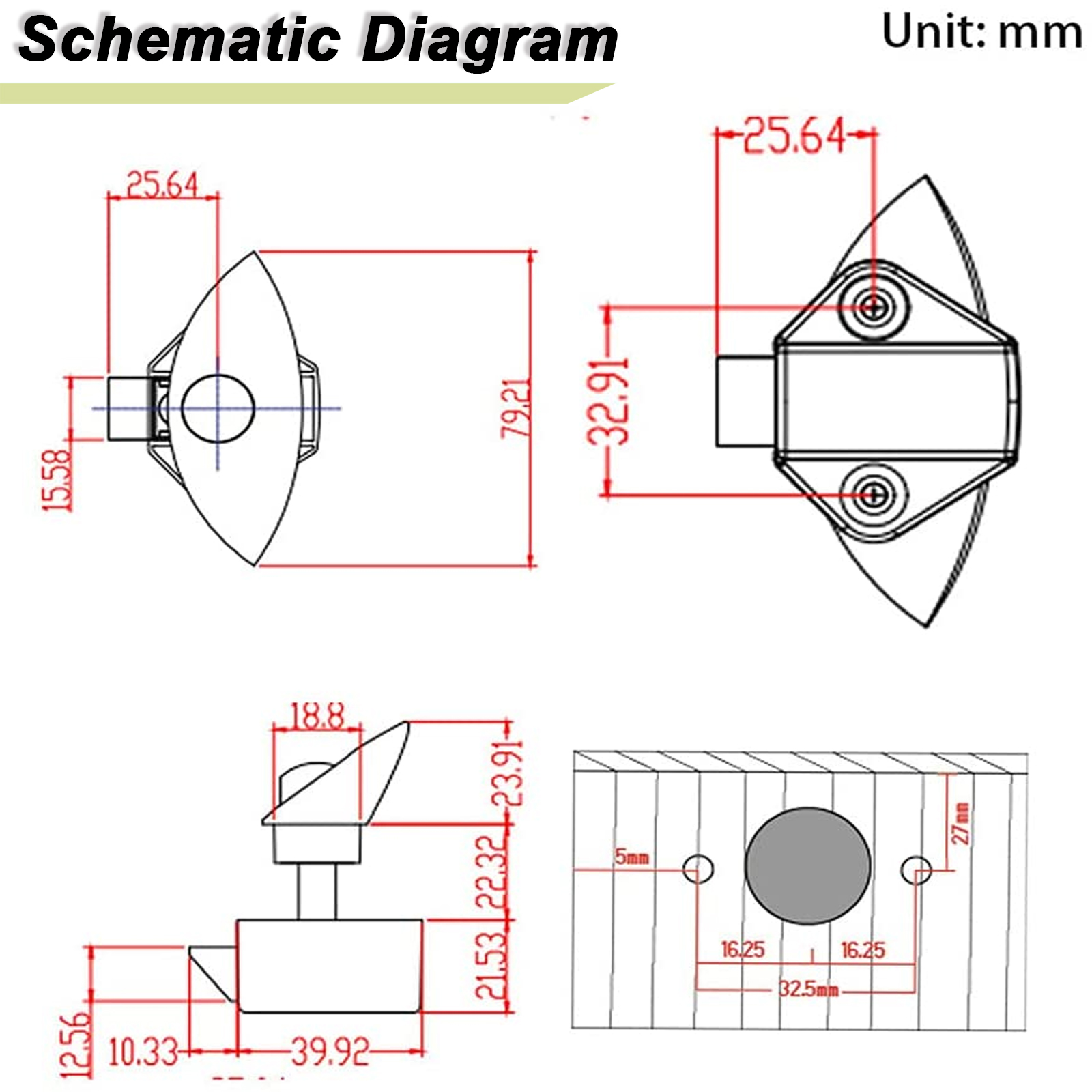 Zinc Alloy Half Moon Push Lock - Furniture Hardware Jig avaliação e preço